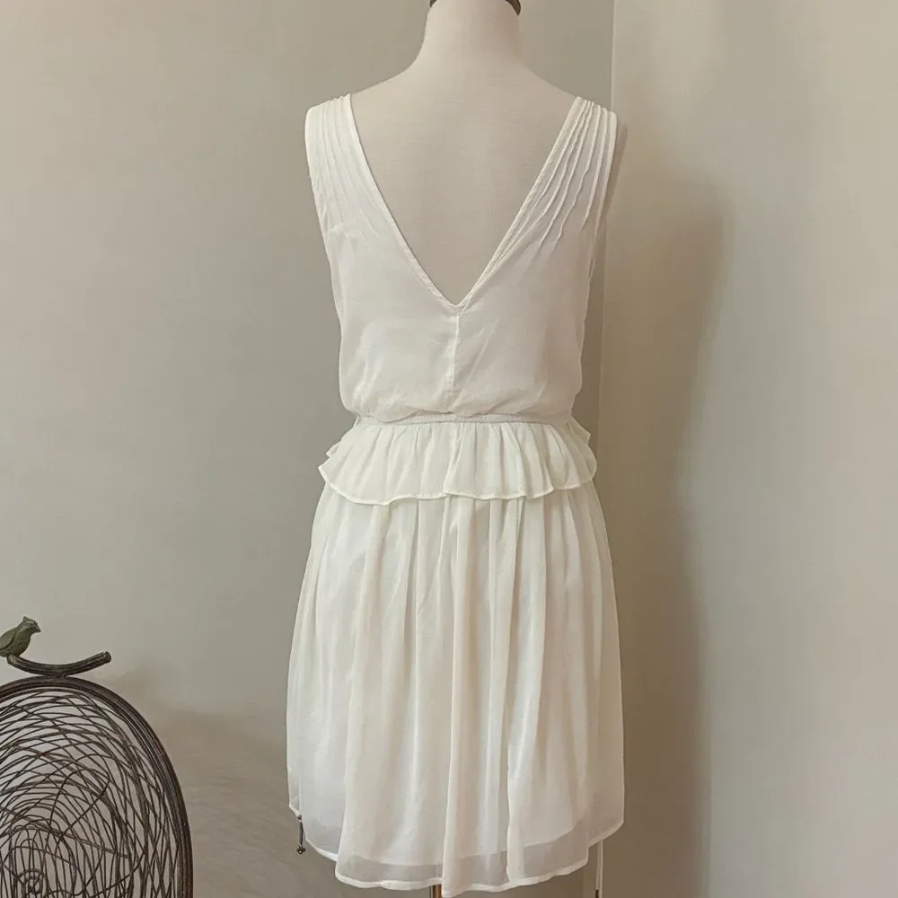 Free People Rio Grande White Sleeveless Mini Dress in Ivory S